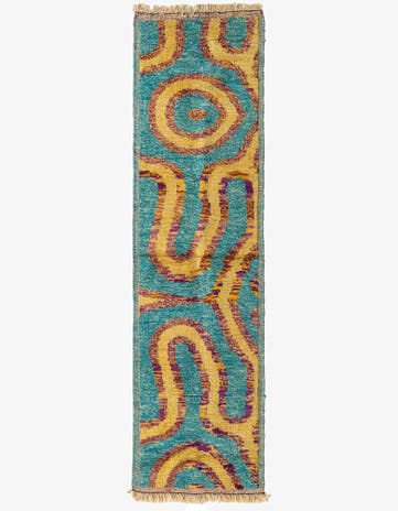 2' 8 x 10' Hand Knotted Moroccan Wool Runner Rug