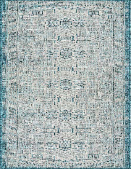 2' 7 x 12' Easy-Clean Aztec Indoor / Outdoor Runner Rug