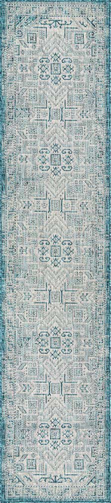 2' 7 x 12' Easy-Clean Aztec Indoor / Outdoor Runner Rug