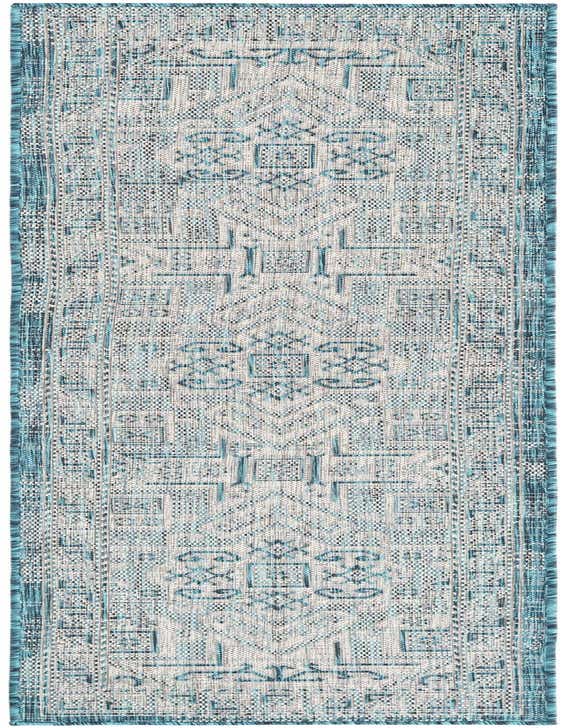 2' x 8' Easy-Clean Aztec Indoor / Outdoor Runner Rug