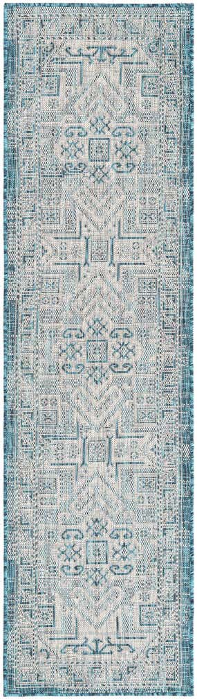 2' x 8' Easy-Clean Aztec Indoor / Outdoor Runner Rug