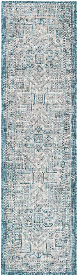 Detail image of 2' x 8' Easy-Clean Aztec Indoor / Outdoor Runner Rug