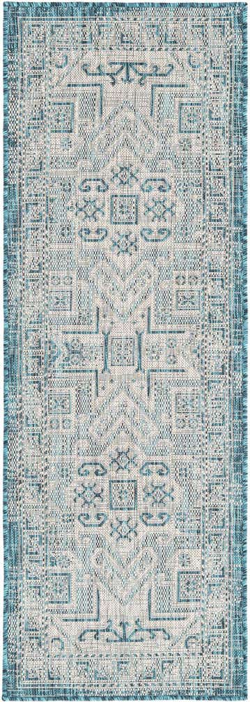 2' x 6' Easy-Clean Aztec Indoor / Outdoor Runner Rug