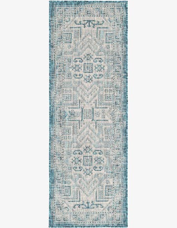 2' x 6' Easy-Clean Aztec Indoor / Outdoor Runner Rug
