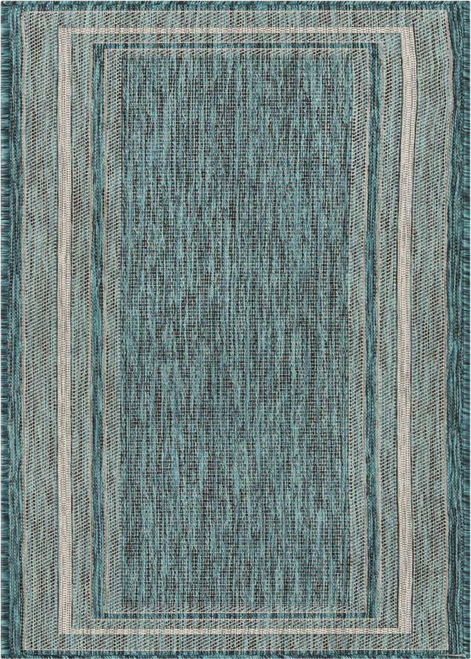 2' x 6' Easy-Clean Border Indoor / Outdoor Runner Rug