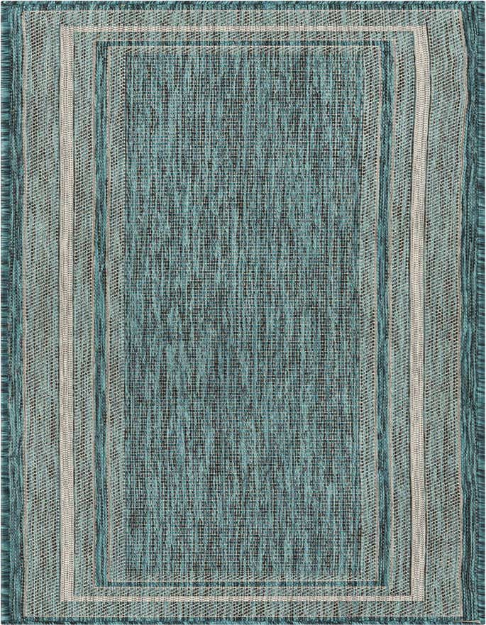 2' x 6' Easy-Clean Border Indoor / Outdoor Runner Rug