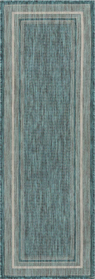 Detail image of 2' x 6' Easy-Clean Border Indoor / Outdoor Runner Rug