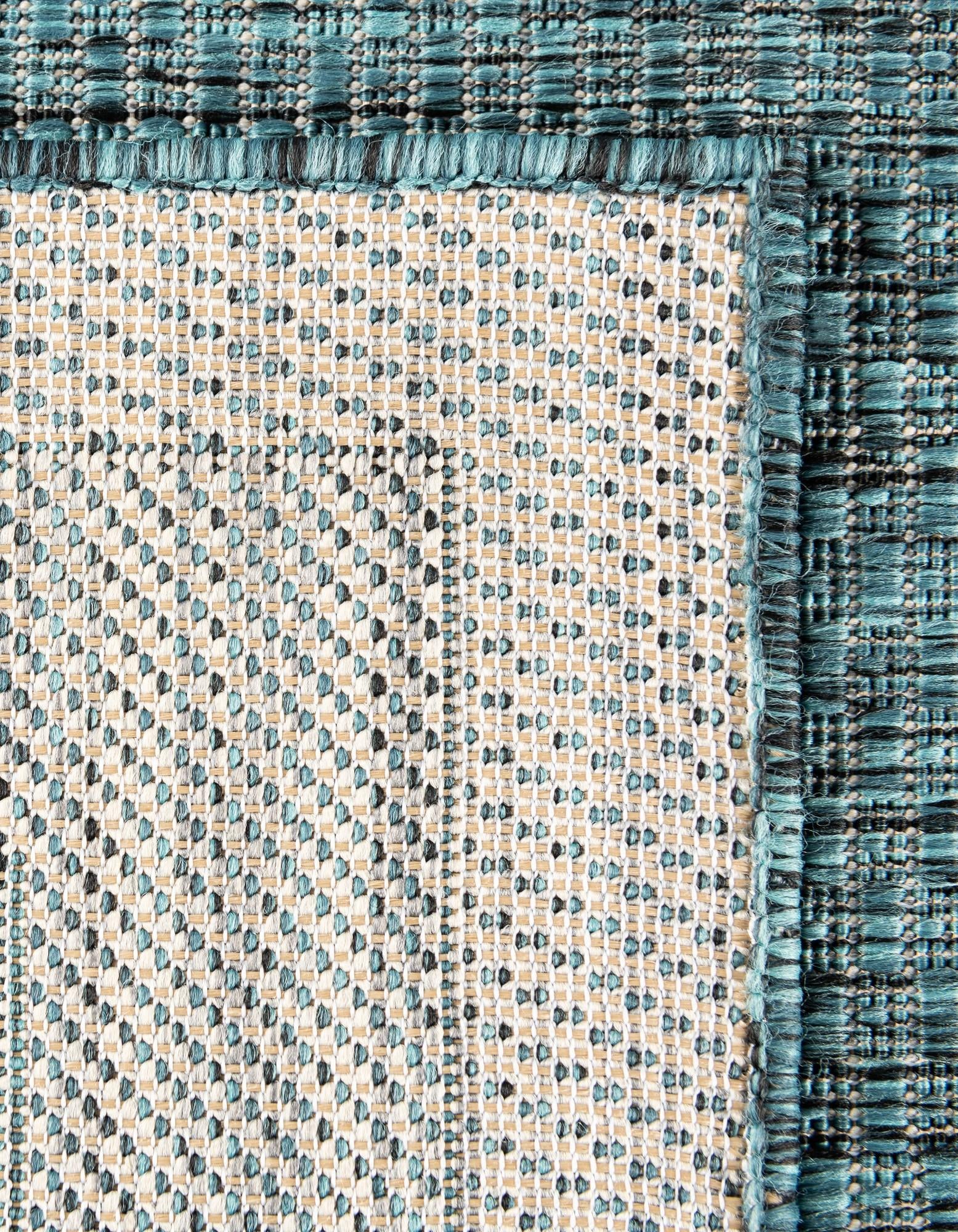 2' x 8' Easy-Clean Border Indoor / Outdoor Runner Rug