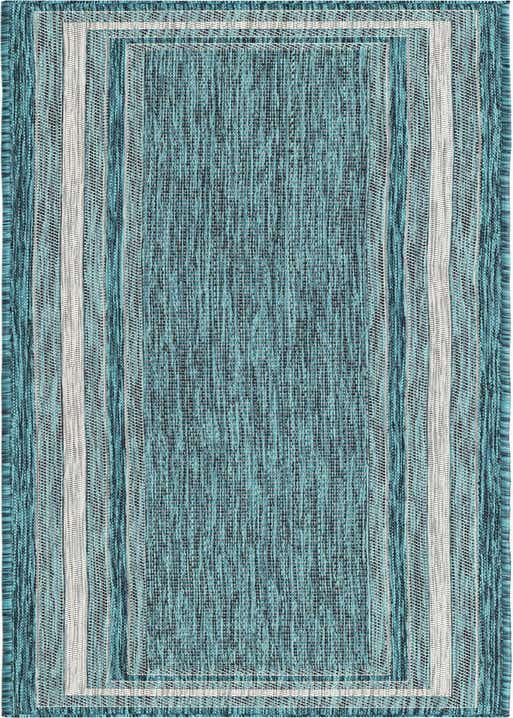 2' x 8' Easy-Clean Border Indoor / Outdoor Runner Rug