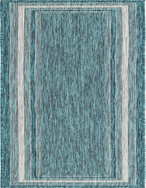 Detail image of 2' x 8' Easy-Clean Border Indoor / Outdoor Runner Rug