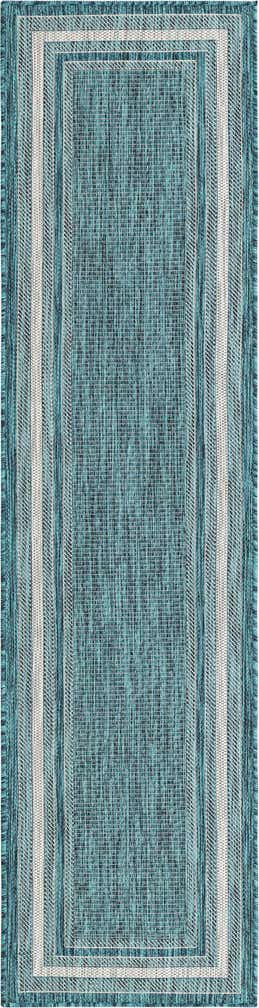 2' x 8' Easy-Clean Border Indoor / Outdoor Runner Rug