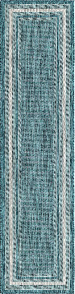 Detail image of 2' x 8' Easy-Clean Border Indoor / Outdoor Runner Rug
