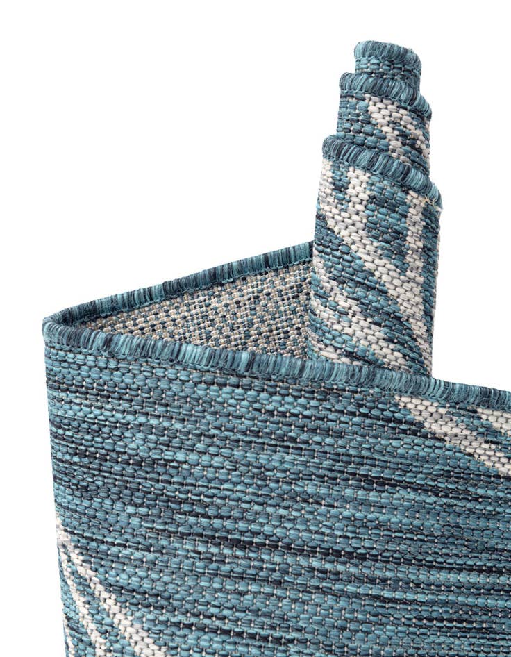 Detail image of 2' x 6'  Washable Botanical Indoor / Outdoor Runner Rug