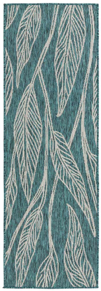2' x 6' Easy-Clean Botanical Indoor / Outdoor Runner Rug