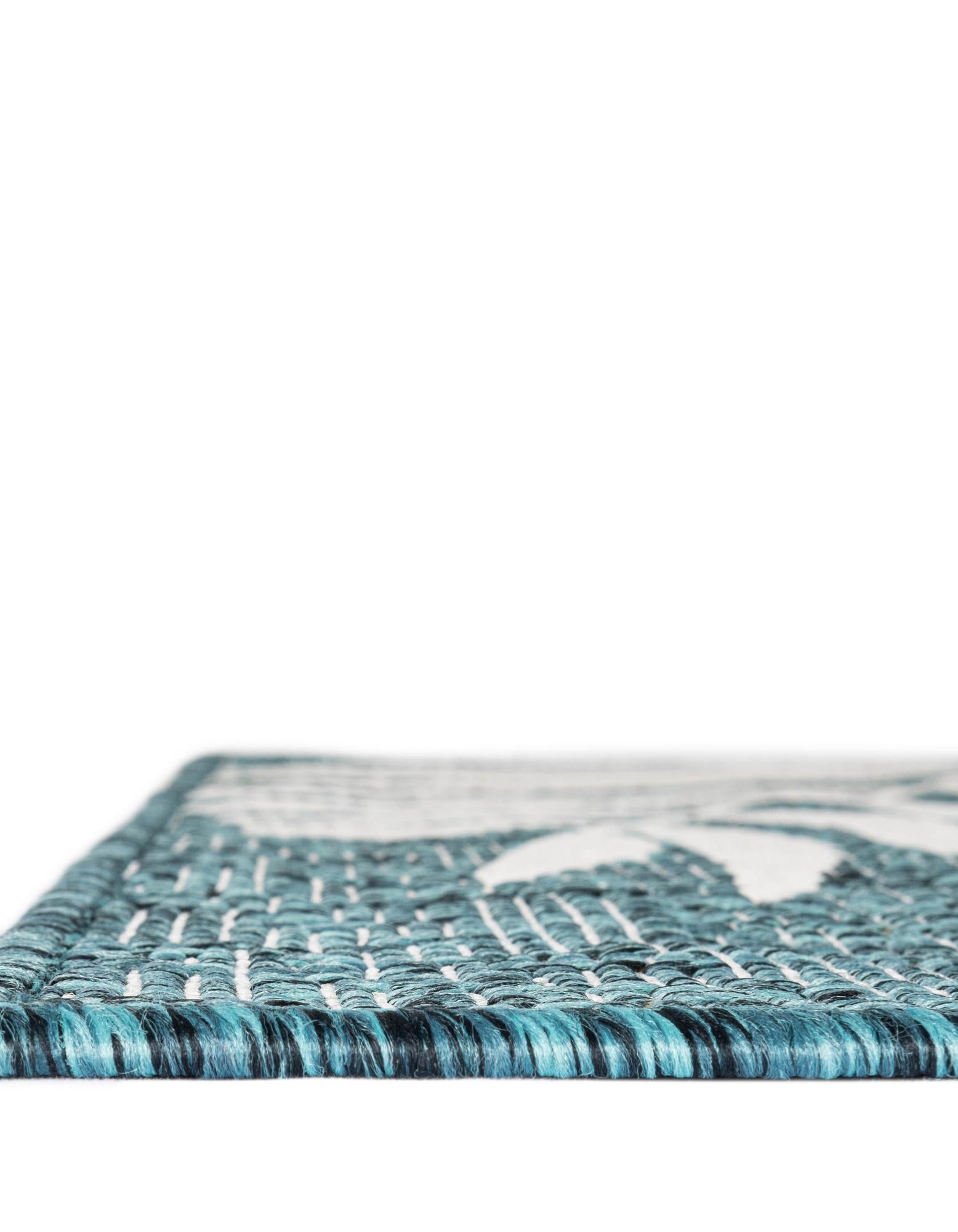 2' x 8' Easy-Clean Botanical Indoor / Outdoor Runner Rug