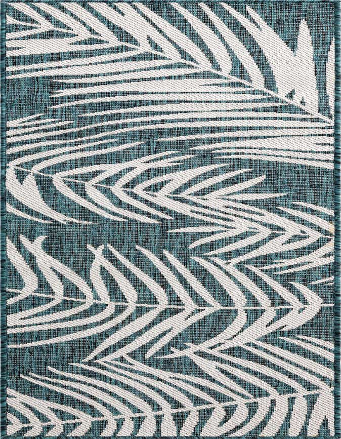 2' x 6' Easy-Clean Botanical Indoor / Outdoor Runner Rug