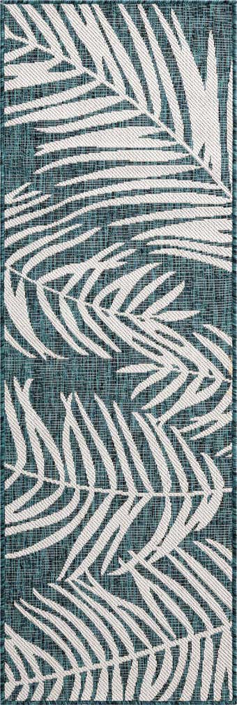2' x 6' Easy-Clean Botanical Indoor / Outdoor Runner Rug
