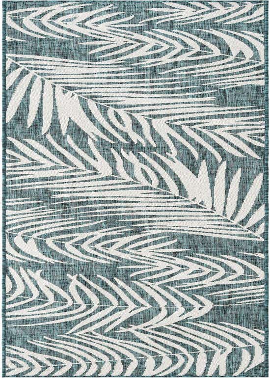 2' 7 x 10' Easy-Clean Botanical Indoor / Outdoor Runner Rug