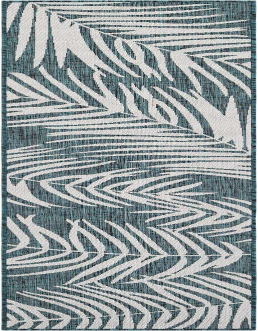 2' x 8' Easy-Clean Botanical Indoor / Outdoor Runner Rug