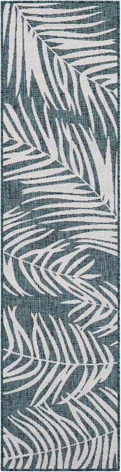Detail image of 2' x 8' Easy-Clean Botanical Indoor / Outdoor Runner Rug