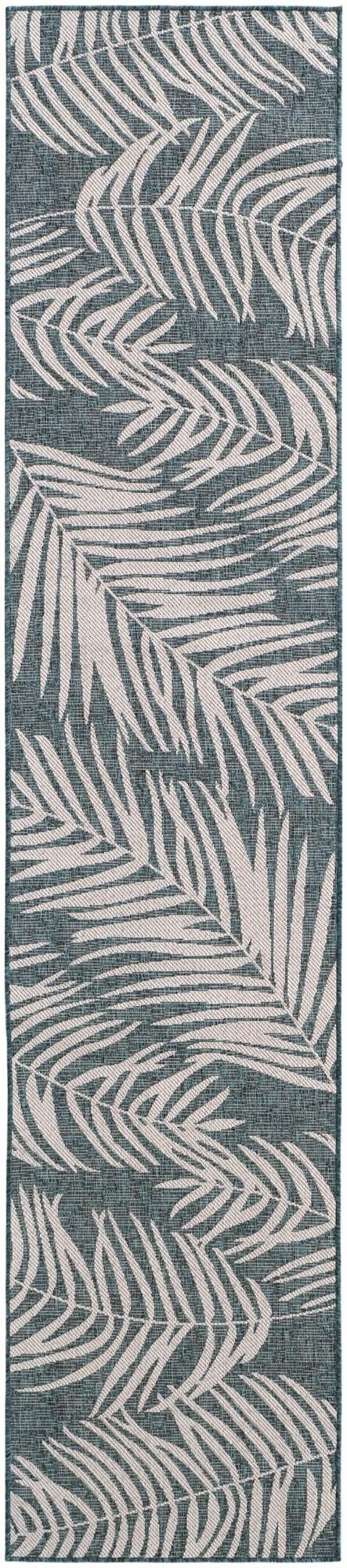 2' 7 x 12' Easy-Clean Botanical Indoor / Outdoor Runner Rug