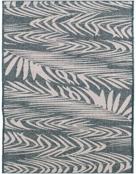 Detail image of 2' 7 x 12' Easy-Clean Botanical Indoor / Outdoor Runner Rug