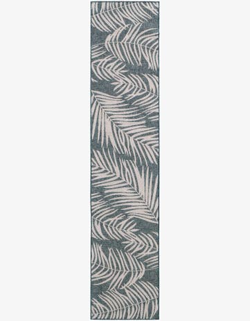 2' 7 x 12' Easy-Clean Botanical Indoor / Outdoor Runner Rug