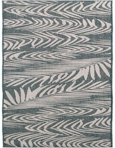 Detail image of 2' 7 x 14' Easy-Clean Botanical Indoor / Outdoor Runner Rug