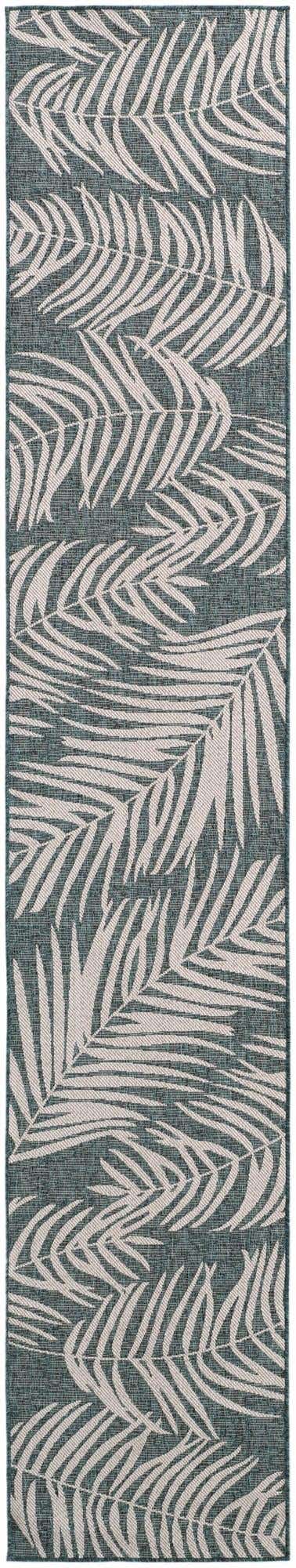 2' 7 x 14' Easy-Clean Botanical Indoor / Outdoor Runner Rug