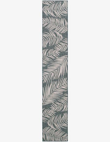 2' 7 x 14' Easy-Clean Botanical Indoor / Outdoor Runner Rug