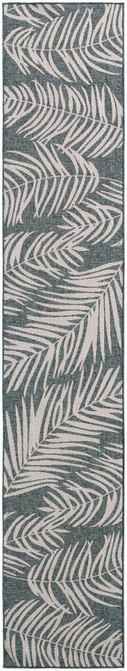 Detail image of 2' 7 x 14' Easy-Clean Botanical Indoor / Outdoor Runner Rug