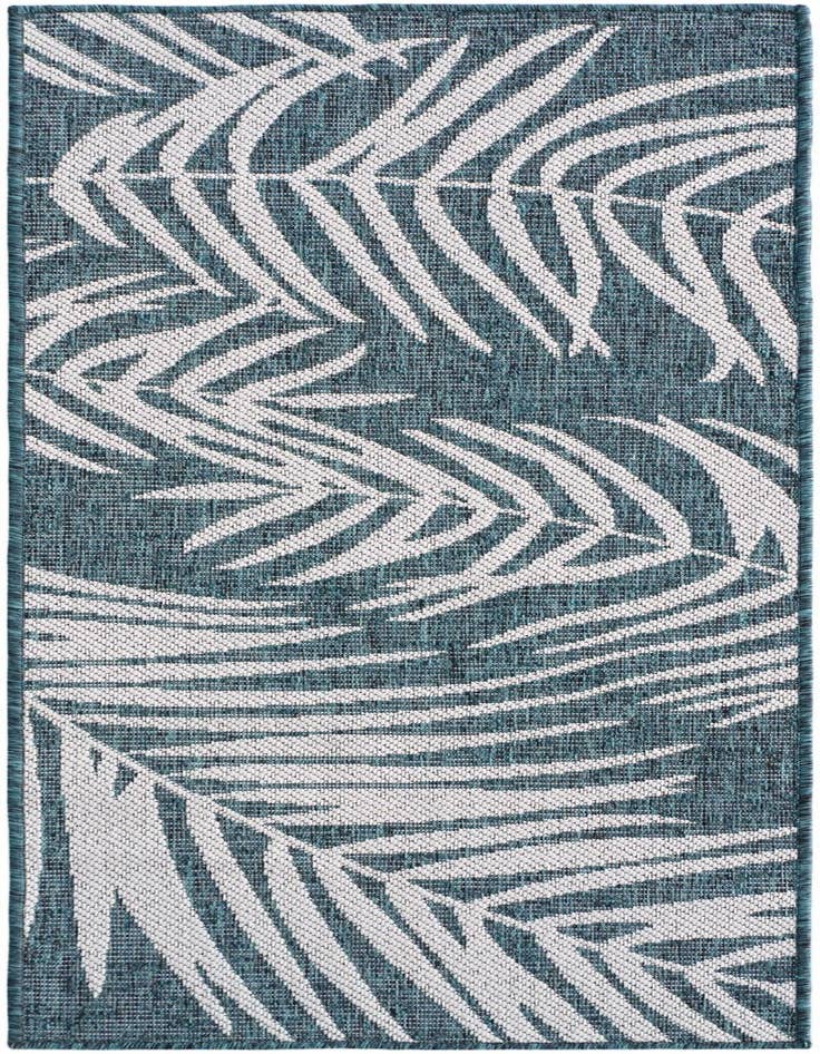 Detail image of 2' x 5' Easy-Clean Botanical Indoor / Outdoor Runner Rug