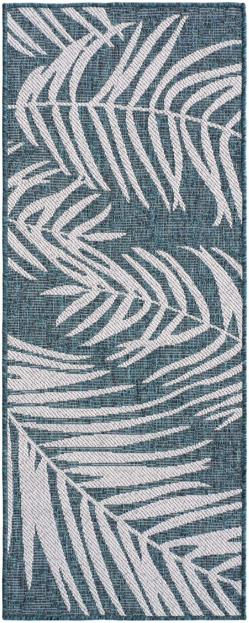 2' x 5' Easy-Clean Botanical Indoor / Outdoor Runner Rug