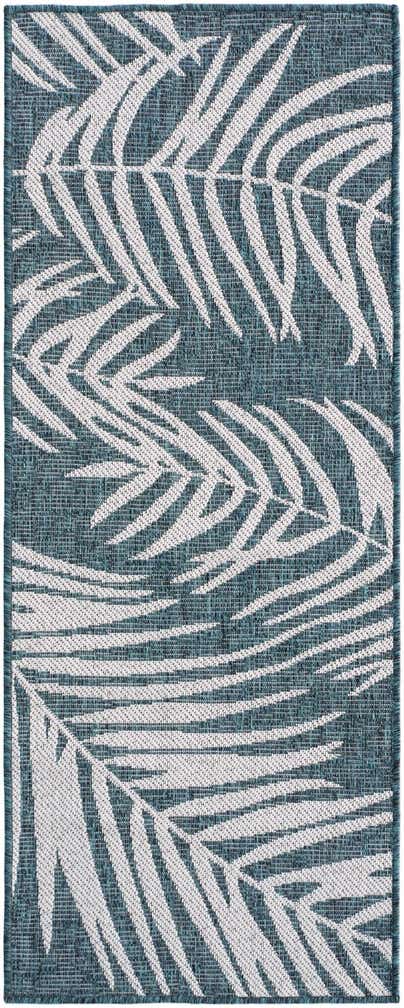 2' x 5' Easy-Clean Botanical Indoor / Outdoor Runner Rug