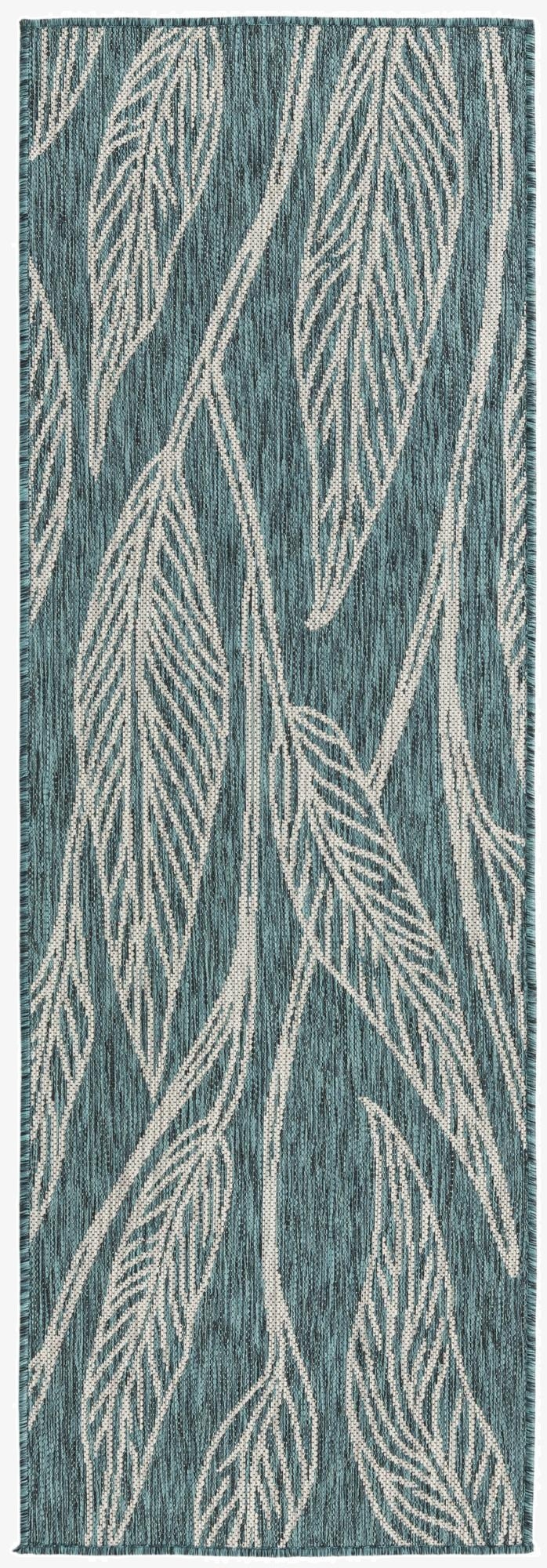 2' x 6'  Washable Botanical Indoor / Outdoor Runner Rug