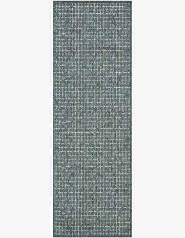 2' x 6' Easy-Clean Checkered Indoor / Outdoor Runner Rug