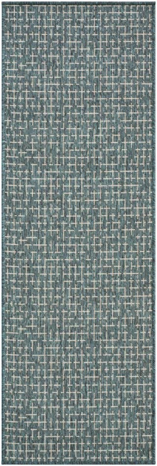 Detail image of 2' x 6' Easy-Clean Checkered Indoor / Outdoor Runner Rug