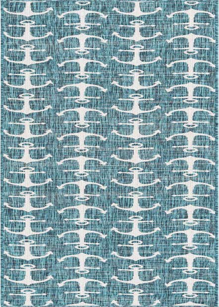 2' 7 x 12' Easy-Clean Coastal Indoor / Outdoor Runner Rug