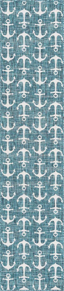 Detail image of 2' 7 x 12' Easy-Clean Coastal Indoor / Outdoor Runner Rug