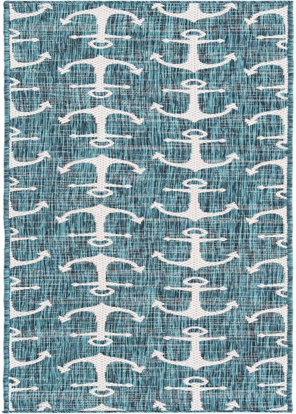 2' x 8' Easy-Clean Coastal Indoor / Outdoor Runner Rug