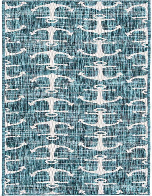 2' x 8' Easy-Clean Coastal Indoor / Outdoor Runner Rug