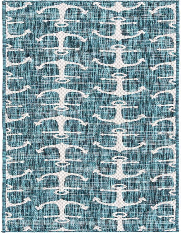 Detail image of 2' x 8' Easy-Clean Coastal Indoor / Outdoor Runner Rug