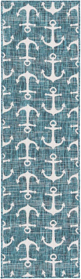 Detail image of 2' x 8' Easy-Clean Coastal Indoor / Outdoor Runner Rug
