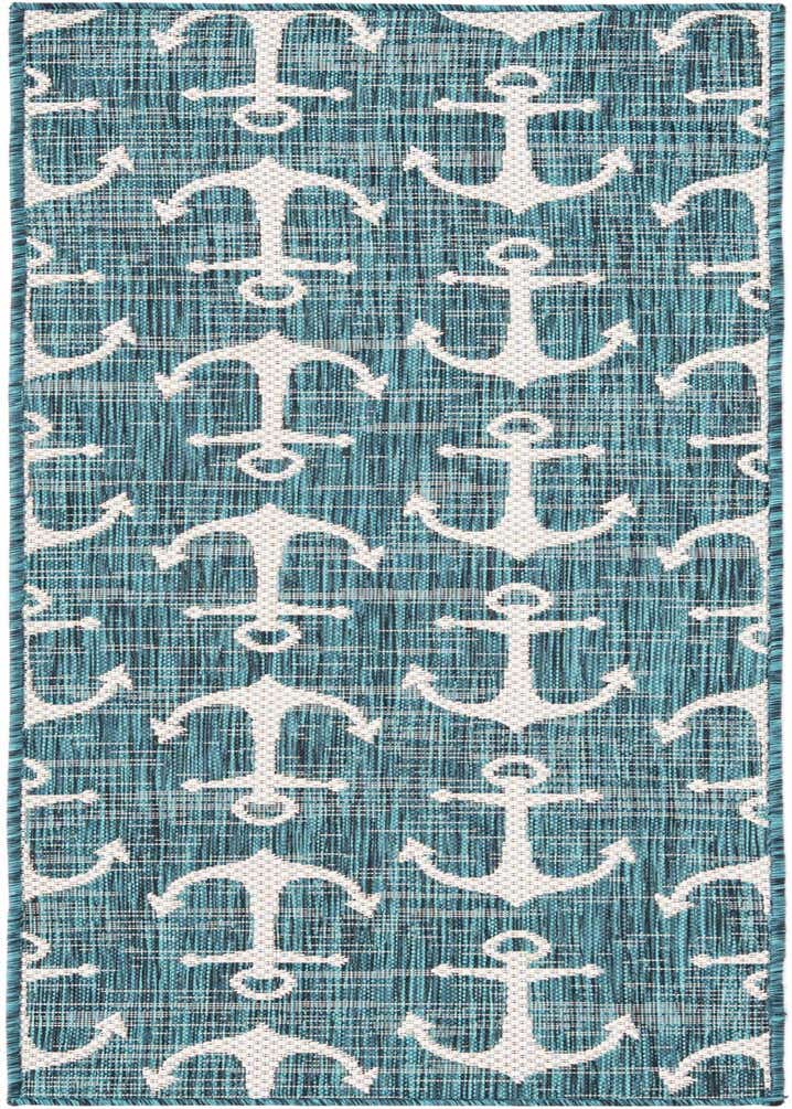 2' x 6' Easy-Clean Coastal Indoor / Outdoor Runner Rug