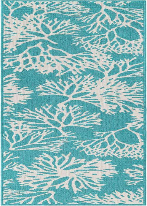 2' x 8' Easy-Clean Coastal Indoor / Outdoor Runner Rug