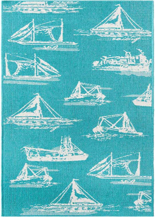 2' 7 x 10' Easy-Clean Coastal Indoor / Outdoor Runner Rug