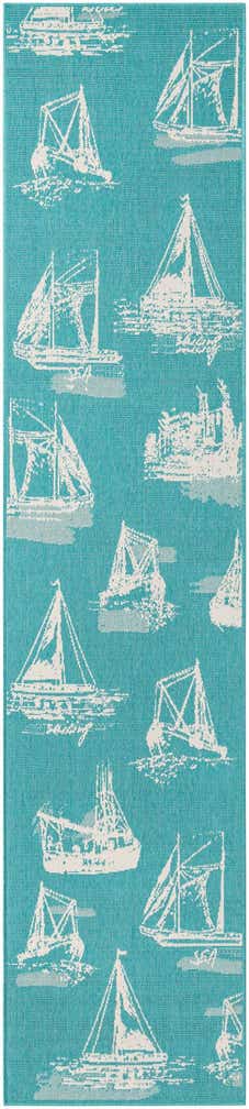 2' 7 x 12' Easy-Clean Coastal Indoor / Outdoor Runner Rug