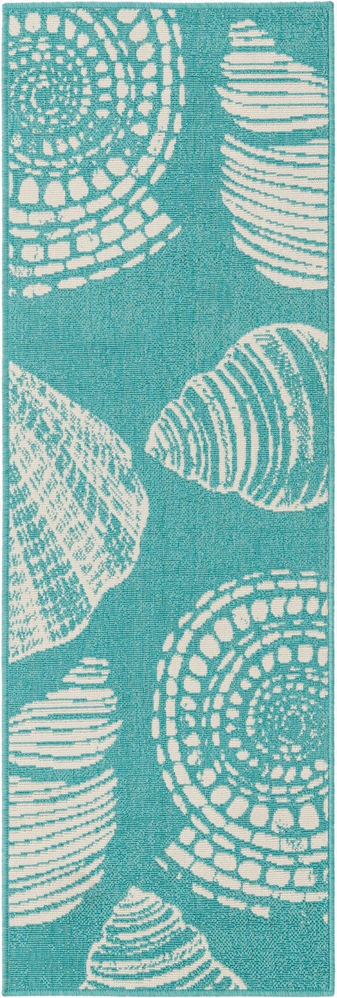 2' x 6'  Washable Coastal Indoor / Outdoor Runner Rug