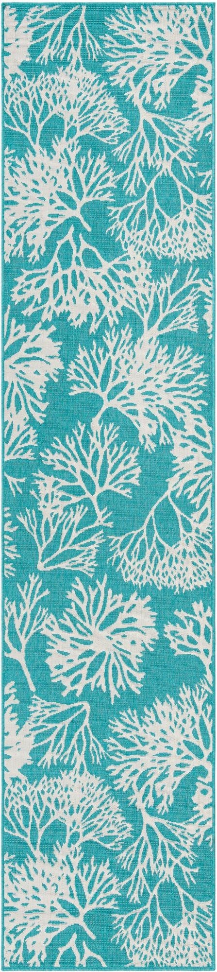 2' 7 x 12'  Washable Coastal Indoor / Outdoor Runner Rug