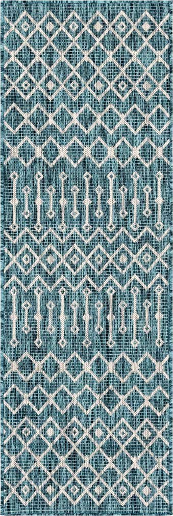 2' x 6' Easy-Clean Lattice Indoor / Outdoor Runner Rug